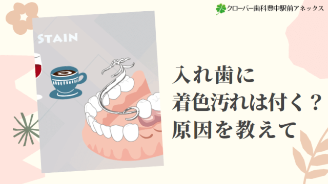 入れ歯に着色汚れは付く？原因を教えて