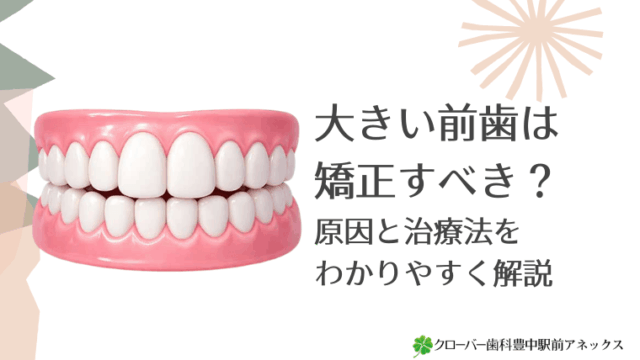 大きい前歯は矯正すべき？原因と治療法を歯科医目線でわかりやすく解説