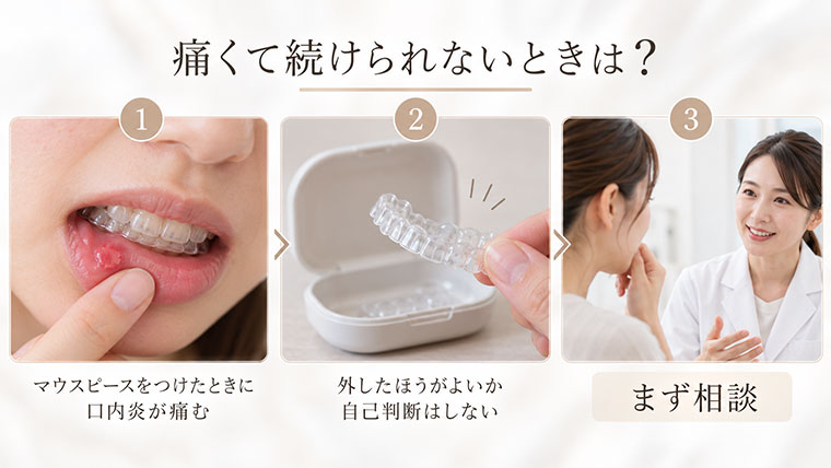 痛くて続けられないときは